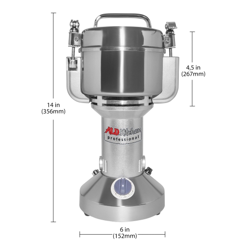 AP-V350A Electric Grain Mill Commercial | 350g Grain Grinder | High-Speed Wheat Grinding Machine | 110V