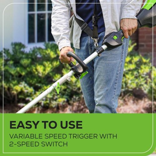 Greenworks 80V 16” Top Mount Attachment Capable Brushless String Trimmer, 2.5Ah Battery and Charger Included