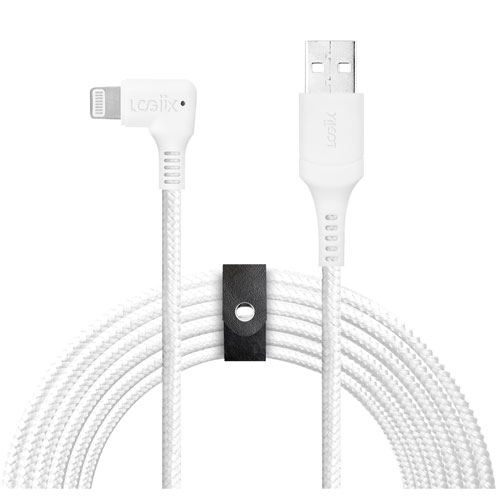 LOGiiX Piston Connect XL 90 3m(9.8 ft.) USB-A to Lightning Cable - White