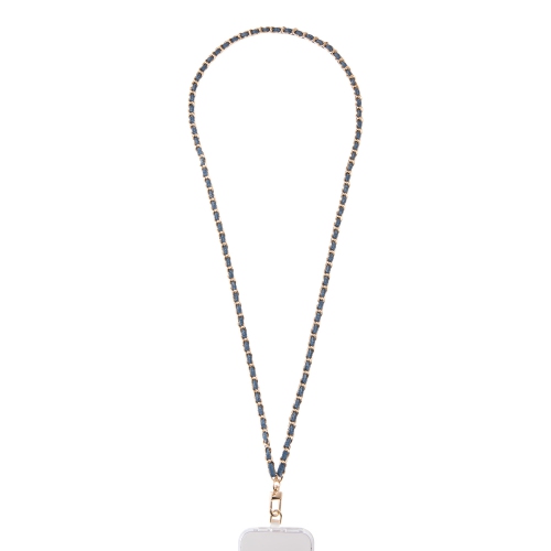 Artikl Denim & Metal Chain Phone Strap - Medium Blue