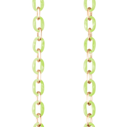 Artikl Acrylic Chain Crossbody Phone Strap - Neon Green & Gold