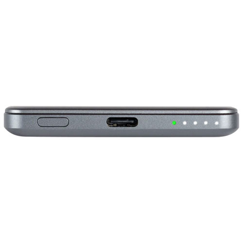 LOGiiX Piston Power 5000 mAh USB-C Power Bank - Graphite Grey