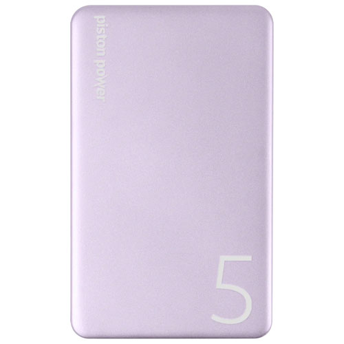 Chargeur portable USB-C de 5000 mAh Piston Power de LOGiiX - Lavande