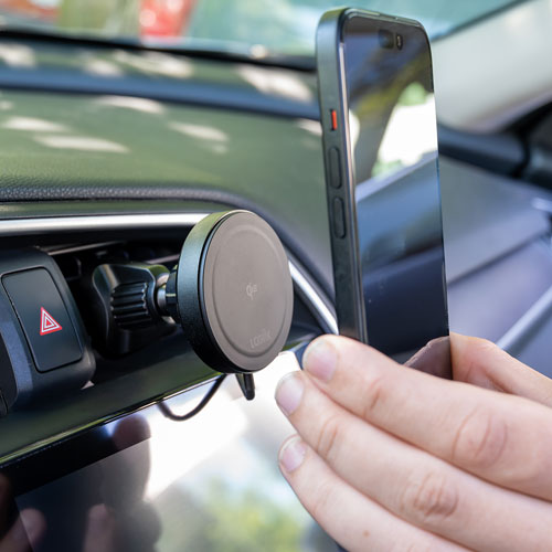 LOGiiX Vent Mount Qi2 Car Charger - Black