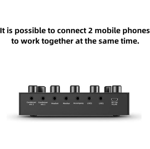 Podcast Recording Equipment with Voice changer,Podcast Mixer,Sound Card,DJ Audio Mixer Interface for PC Game Live Streaming or Podcast/Live Sound