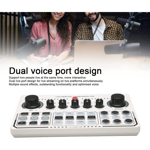 Sound Card for Live Streaming,Audio Mixer,Live Sound Card Equipment for Live Singing Dedicated to Mobile Phones and Computers Universal OTG Digital