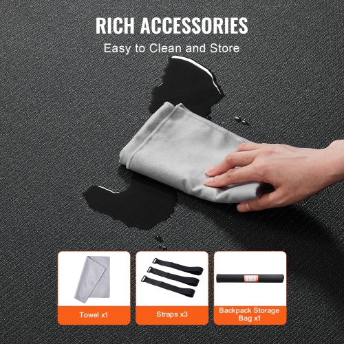 VEVOR 12x6ft Exercise Mat, Non Slip High Density Premium Yoga Mat, Exercise Yoga Mat for Men Women, Fitness & Exercise Mat with Bag & Carry Strap,