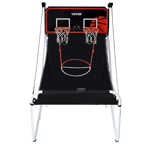 VEVOR 2 Player Foldable Basketball Arcade Game, Indoor Basketball Game, Home Dual Shot Sport with 5 Balls, 8 Game Modes, Electronic Scoreboard, and