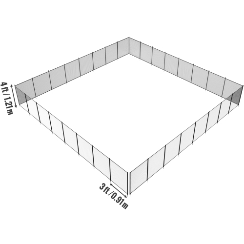 VEVOR 4x96 FT Pool Fence, Pool Fences for Inground Pools, Removable Child Safety Pool Fencing, Easy DIY Installation Swimming Pool Fence, 340gms