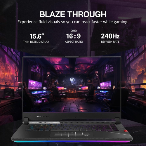 Refurbished - ASUS ROG Strix Scar 15.6" 240Hz QHD Gaming Laptop, Intel i9 12900H, 64GB DDR5 RAM, 4TB SSD, RGB Backlit Keyboard, NVIDIA GeForce RTX