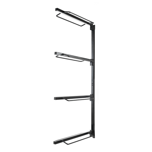 VEVOR 24 x 7 x 52 in Wall Mount Saddle Rack, Four Tiers Horse Saddle Storage Rack, Heavy Duty Equestrian Western and English Saddle Stand, Horse