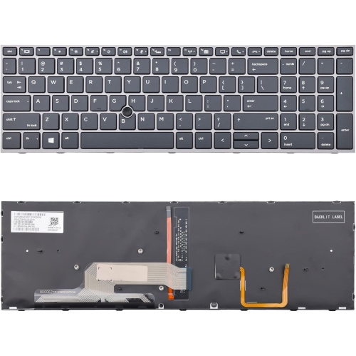 LIXSUNTEK – Clavier de remplacement rétroéclairé avec pointeur pour HP ZBOOK 15 G5 15 G6 17 G5 17 G6 Ordinateur portatif L29635-001 L12765-001