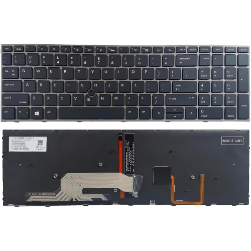 LIXSUNTEK – Clavier de remplacement rétroéclairé avec pointeur pour HP ZBOOK 15 G5 15 G6 17 G5 17 G6 Ordinateur portatif L29635-001 L12765-001
