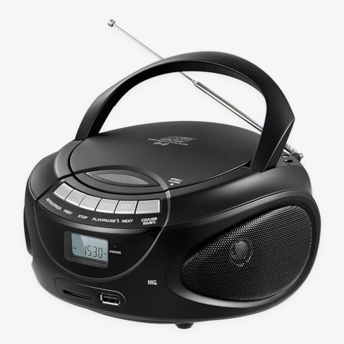 Portable CD Player for Home,CD Boombox with AM/FM Stereo Radio, Bluetooth,USB,Headphone Jack,LCD Display,Boom Box CD Player