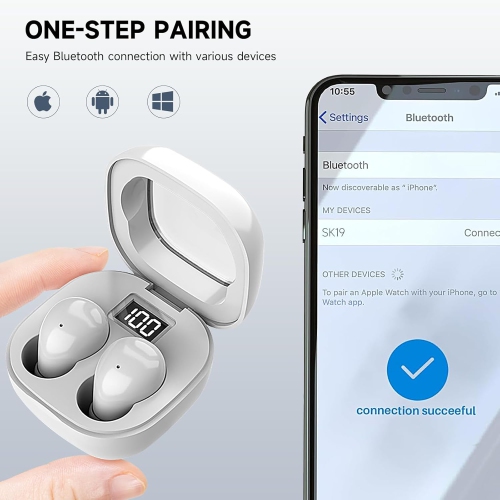 Mini Wireless Bluetooth Headphones,Invisible In-Ear Sleeping Earbuds,Mini Sleep Earphones for Side Sleepers