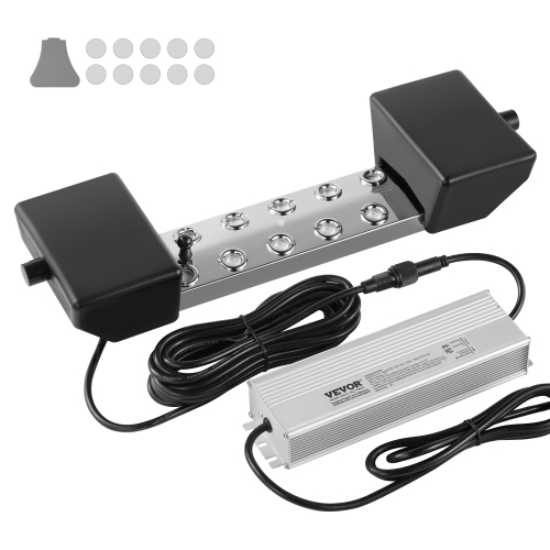 VEVOR 10 Head Ultrasonic Mist Maker , 7000mL/H Ultrasonic Fogger, Mist Maker with 280W IP67 Waterproof Power Supply, Buoy, Replacement Discs, for