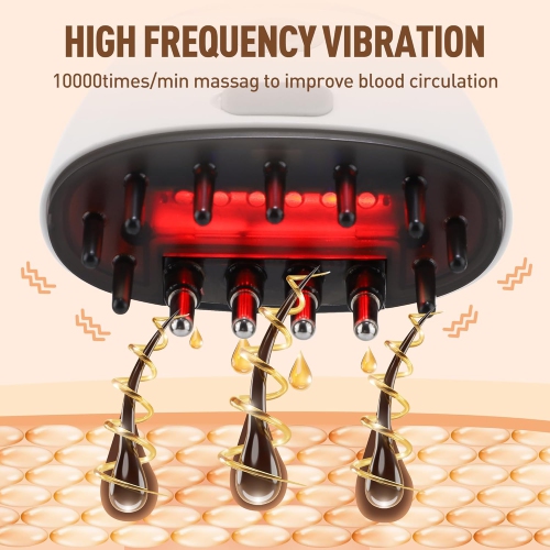 Brosse électrique pour le cuir chevelu, applicateur d'huile pour les cheveux pour le cuir chevelu, vibration pour le chevelu Croissance des cheveux