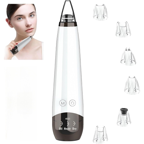 Pore Vacuum,USB Rechargeable Blackhead Remover Vacuum,3 Levels Adjustable Pore Vacuum Blackhead Remover,Face Vacuum Pore Cleanser for Women & Men
