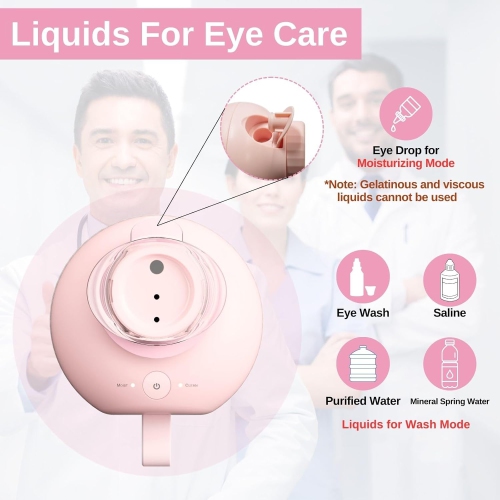 Nano Eye Mist Sprayer & Eye Wash Kit,Portable Eye Mister for Eyelid Relief Dry Eyes,Rechargeable Eye Steamer for Home Office Travel,Eye Drops Tool