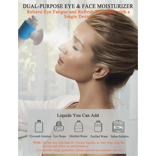 Eye Steamer for Dry Eye,Portable Heated USB Nano Eye Mist Sprayer with Warm Compress for Dry Eyes & Stye Relief,Rechargeable Eye Drop Steamer for