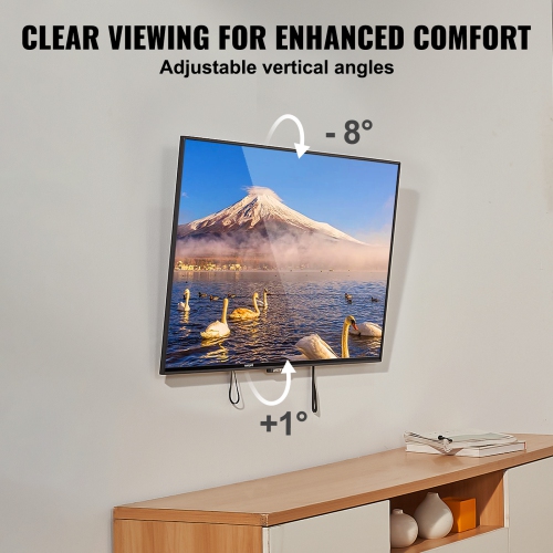 VEVOR Universal TV Wall Mount, Low Profile TV Mount Fits for Most 37-70 inch TVs, Tilt Wall Mount TV Brackets, Max VESA 600x400mm, Holds up to 132 lbs