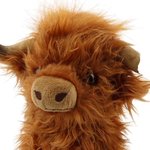 Scottish Highland Cow Plush Toy, Cute Long-Haired Cow Doll, Birthday Gift for Boys and Girls