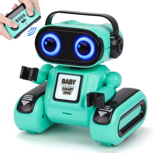 Jouets robots télécommandés pour garçons et filles, robot intelligent rechargeable avec lumière LED, chant et danse, fonction d'enregistrement