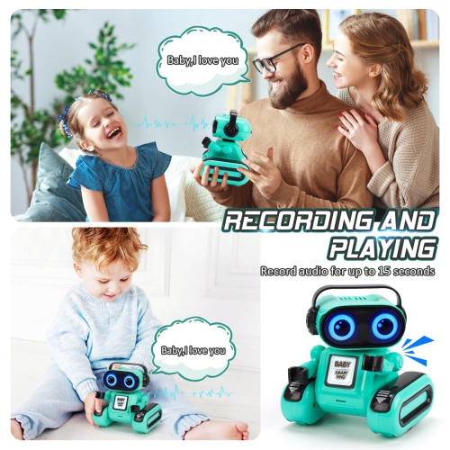 Jouets robots télécommandés pour garçons et filles, robot intelligent rechargeable avec lumière LED, chant et danse, fonction d'enregistrement