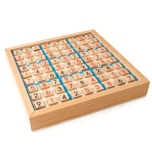 Wooden Sudoku Nine-Square Game Chess, Primary School Students Logical Thinking Puzzle Board Game Toy Chess