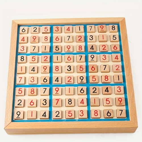 Wooden Sudoku Nine-Square Game Chess, Primary School Students Logical Thinking Puzzle Board Game Toy Chess
