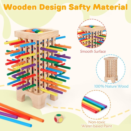 Jeu de société Montessori, 42 jeu Color Stick, jeu interactif de mathématiques, jouets éducatifs pour garçons et filles