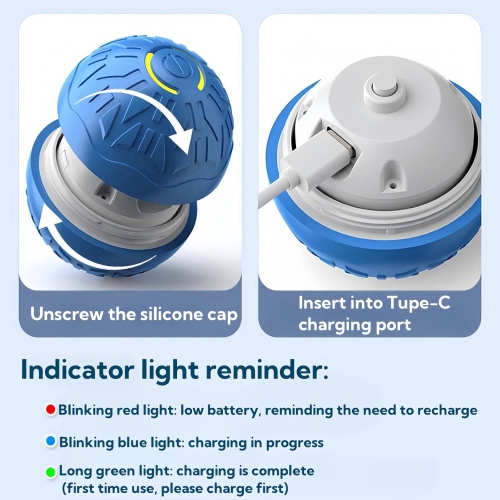 Interactive Dog Toys Dog Balls,Durable Motion Activated Automatic Rolling Ball Toys for Small Medium Dogs(2PCS)