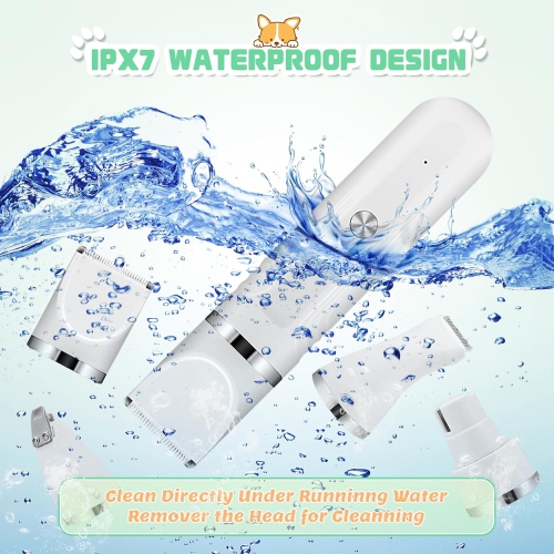 Dog Grooming Kit,Cordless Dog Clippers for Grooming,Low Noise Dogs Paw Electric Trimmer,Cat Hair Clipper Kit with Nail Grinder,Rechargeable Pet Hair