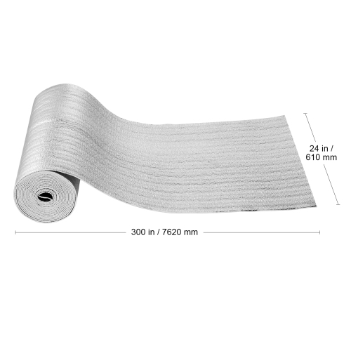 VEVOR 3.2 mm 24 in x 25 ft Double Reflective Insulation Roll, Foam Core Radiant Barrier, Double-Sided Aluminum Foil EPE Foam Heat Reflective Shield,