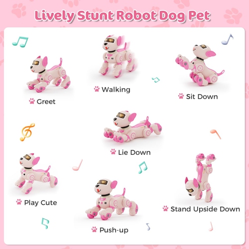 Robot Dog Toy for Kids, Voice & 2.4GHz Remote Control Robot Pet with Interactive Touch Sensors, Robotic Puppy Toy for Kids Boys & Girls