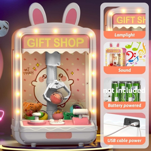 Claw Machine pour enfants, Mini Vending Machine Girl Toys 6-10, Machine à bonbons avec lumières Jeu d'arcade, Cadeaux pour adolescentes en vogue