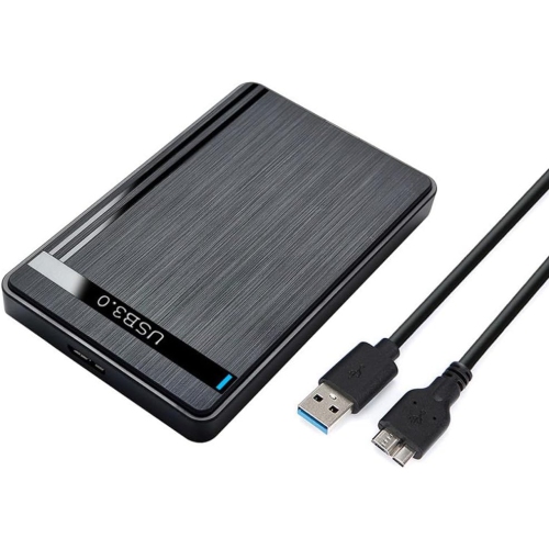 Boîtier de disque dur mobile 2,5 pouces port série ordinateur disque SSD SSD mécanique noir USB 3,0 brossé boîtier de disque dur
