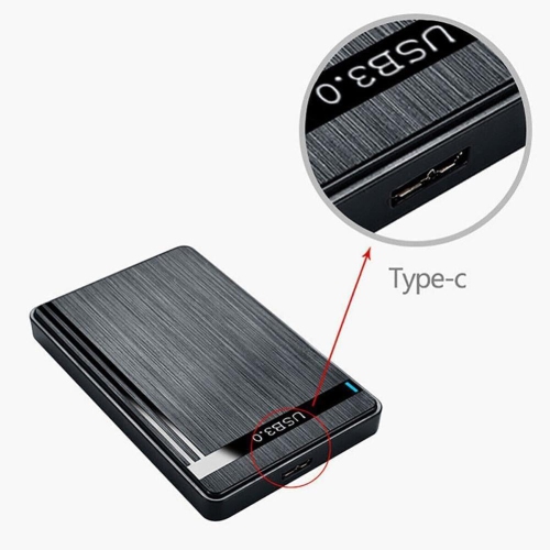 Boîtier de disque dur mobile 2,5 pouces port série ordinateur disque SSD SSD mécanique noir USB 3,0 brossé boîtier de disque dur