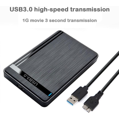 Boîtier de disque dur mobile 2,5 pouces port série ordinateur disque SSD SSD mécanique noir USB 3,0 brossé boîtier de disque dur