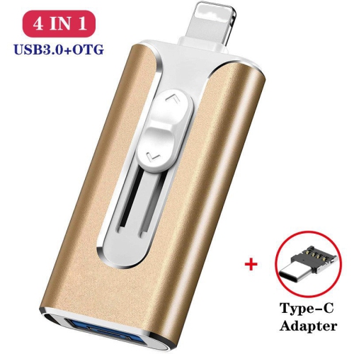 USB 3.0 128 GB Flash Drive 3.0, Mini USB Flash Drive, Metal Memory Stick, Portable Pen Drive, Storage Expansion for PC, Computer, Tablet, Smartphone,