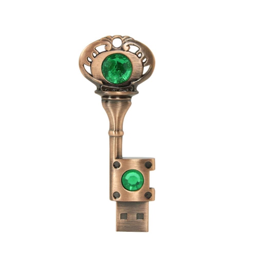 Clé USB 2,0 Emerald Fashion Gem Key de 128&nbsp;Go - Plug and Play, durable, compatible avec PC/Mac/Linux