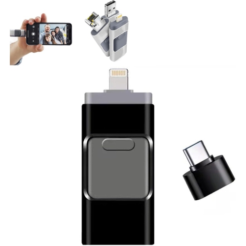 Clé USB 3,0 de type C multifonctionnelle pour Android/iPhone/ordinateurs Petit, durable, portatif, grande capacité de stockage