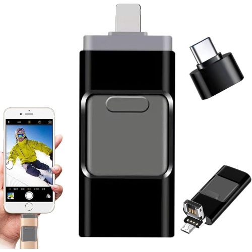 Clé USB 3,0 de type C multifonctionnelle pour Android/iPhone/ordinateurs Petit, durable, portatif, grande capacité de stockage
