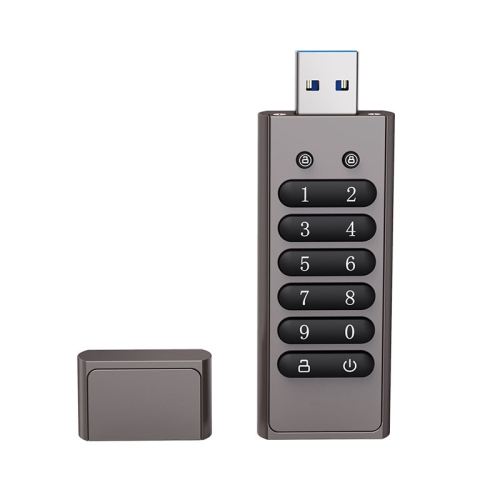 64G large capacity metal USB flash drive, customized AES256 hardware encryption security, zinc alloy material, USB3.0 interface