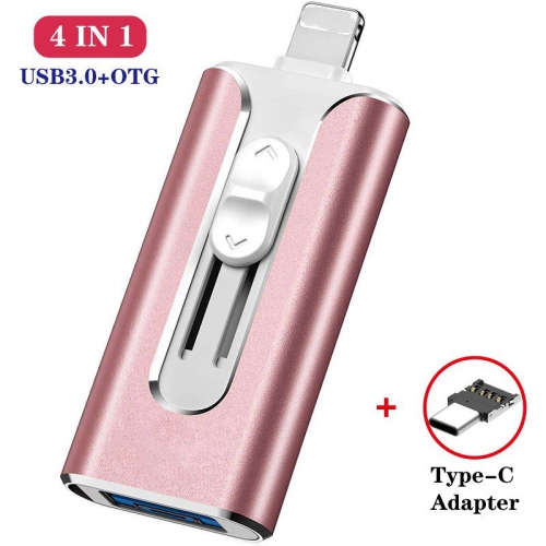 USB 3.0 128 GB Flash Drive 3.0, Mini USB Flash Drive, Metal Memory Stick, Portable Pen Drive, Storage Expansion for PC, Computer, Tablet, Smartphone,
