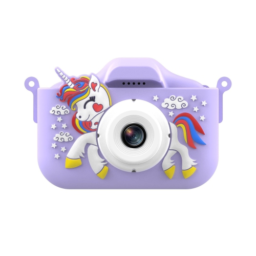 GREEN SCENIC  Kids Digital Camera - Cute Unicorn Pattern, Kids Birthday Gift Mini Camera Digital Video Recorder (Purple)