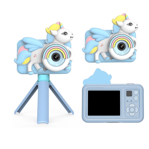 GREEN SCENIC  Kids Camera Dual Camera Unicorn Cartoon Handheld Mini Digital Camera - In Blue