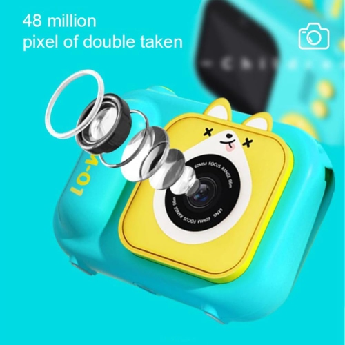 Children's Camera Infant HD Digital Video Camera Children's Camera Children's Birthday Gift - Brown + Tripod + 16G