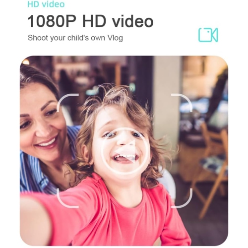 Children's Camera Infant HD Digital Video Camera Children's Camera Children's Birthday Gift - Yellow and Blue + Tripod + 16G