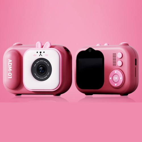 Children's Camera Infant HD Digital Video Camera Children's Camera Children's Birthday Gift - Pink + Tripod + 16G